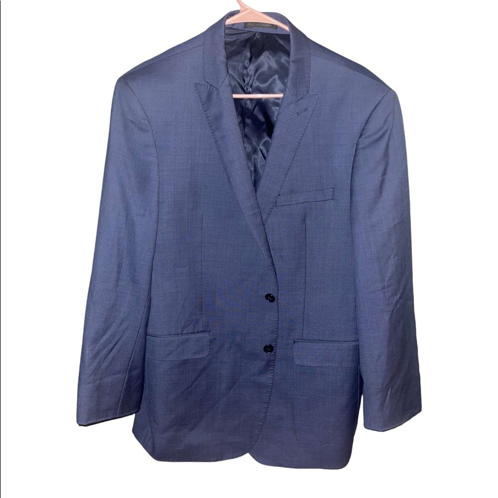 Calvin Klein Men’s Suit Jacket Blazer Blue 44 Regular 100% Wool
